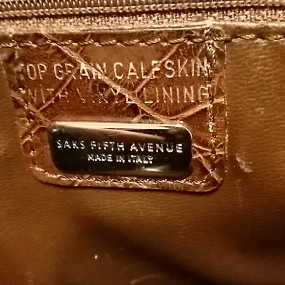 Vintage Saks Fifth Avenue Faux Alligator Purse - Picture 3 of 8